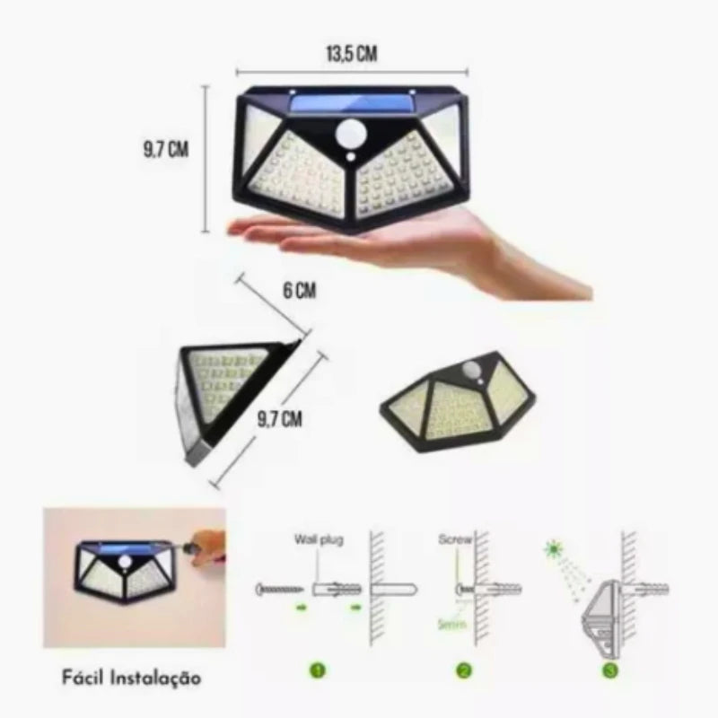 Luminária Solar com Sensor de Movimento
